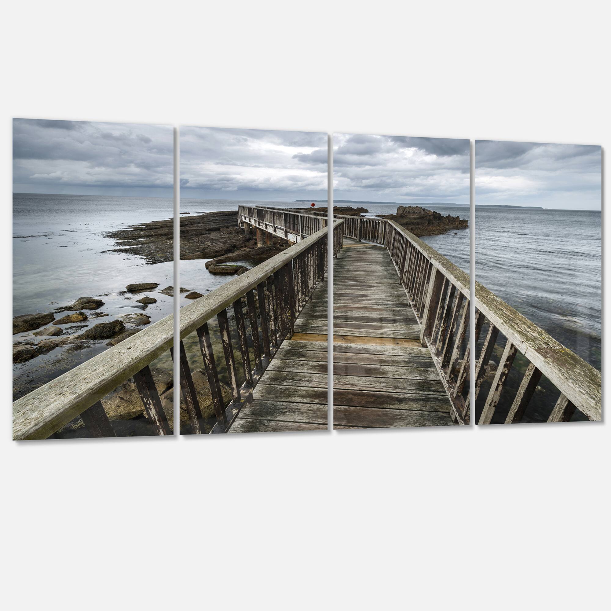 Designart - Wooden Pier on North Irish Coastline